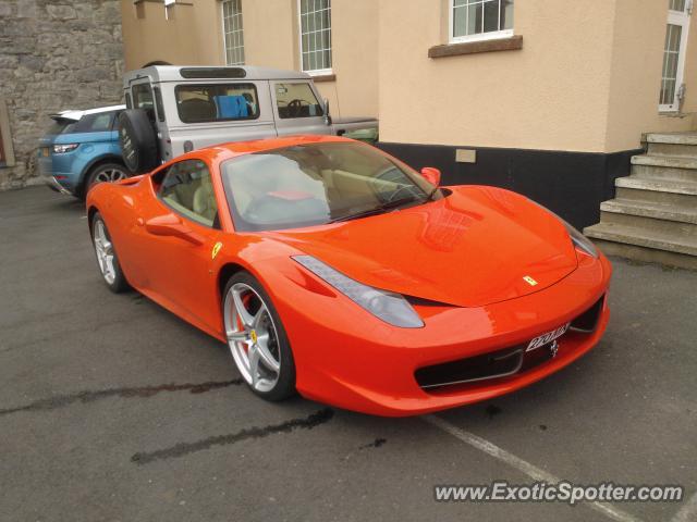 Ferrari 458 Italia spotted in Castletown, United Kingdom