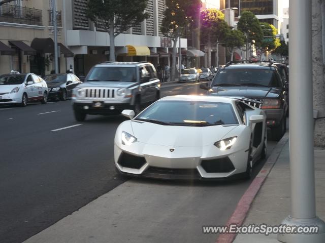 Lamborghini Aventador spotted in Beverly Hills, California