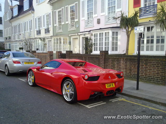 Ferrari 458 Italia spotted in London, United Kingdom