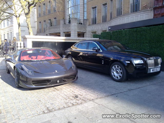 Ferrari 458 Italia spotted in London, United Kingdom