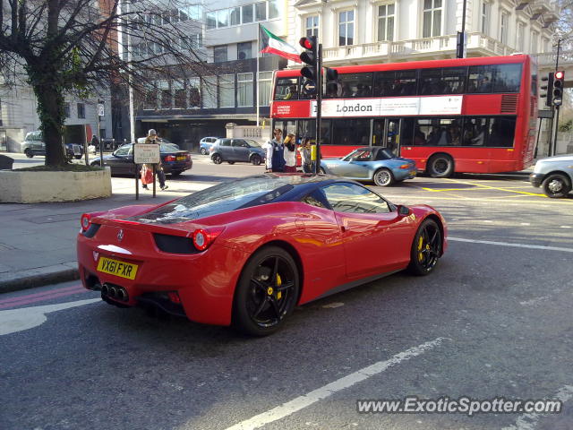 Ferrari 458 Italia spotted in London, United Kingdom