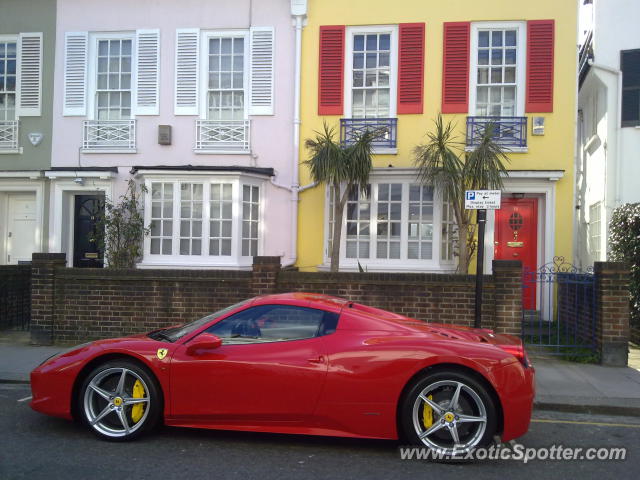 Ferrari 458 Italia spotted in London, United Kingdom