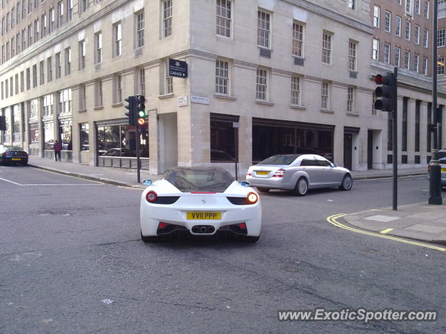 Ferrari 458 Italia spotted in London, United Kingdom