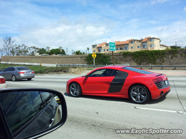 Audi R8 spotted in 405 Freeway, California