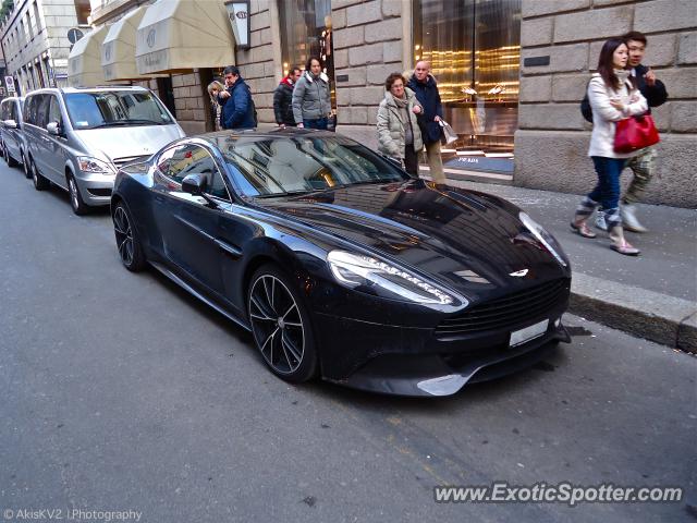 Aston Martin Vanquish spotted in Milan, Italy