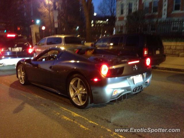 Ferrari 458 Italia spotted in Roxbury, Massachusetts