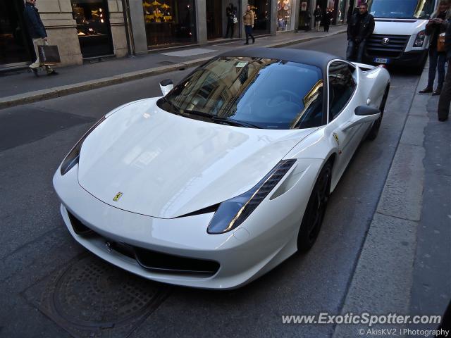 Ferrari 458 Italia spotted in Milan, Italy