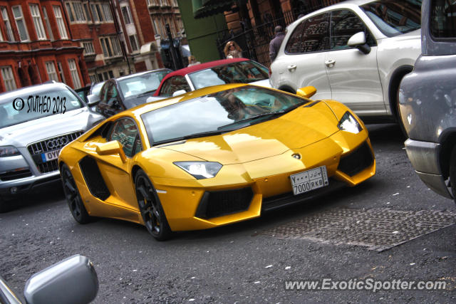 Lamborghini Aventador spotted in London, United Kingdom