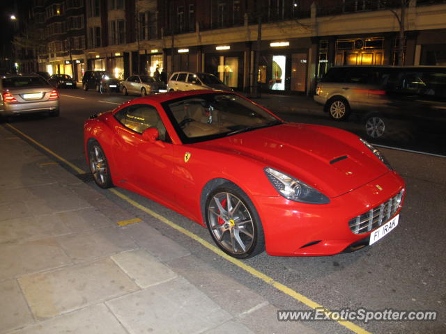 Ferrari California spotted in London, United Kingdom