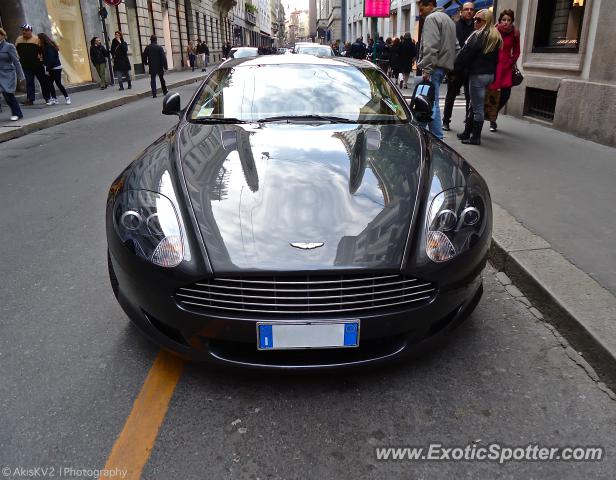 Aston Martin DB9 spotted in Milan, Italy